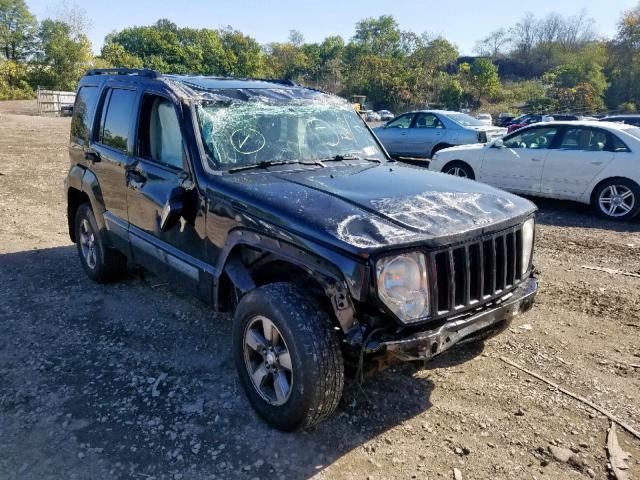 1J8GN28K78W230783 - 2008 JEEP LIBERTY SP BLACK photo 1