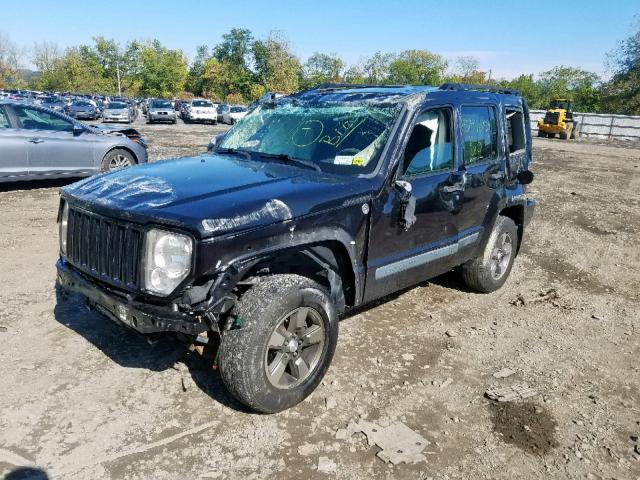 1J8GN28K78W230783 - 2008 JEEP LIBERTY SP BLACK photo 2