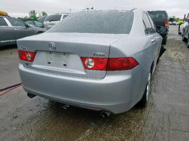 JH4CL96804C043259 - 2004 ACURA TSX SILVER photo 4