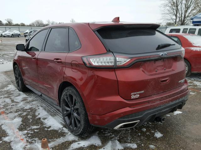 2FMTK4AP2FBB58871 - 2015 FORD EDGE SPORT RED photo 3