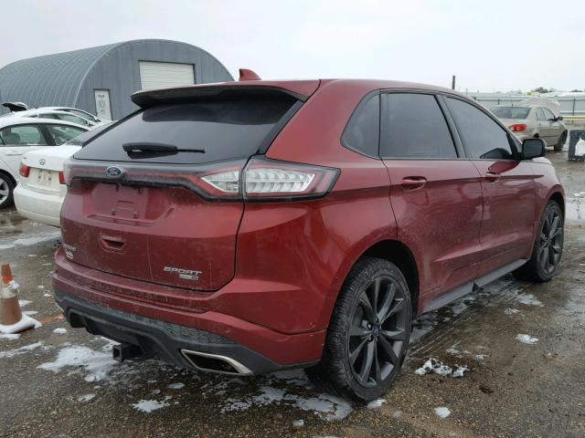 2FMTK4AP2FBB58871 - 2015 FORD EDGE SPORT RED photo 4