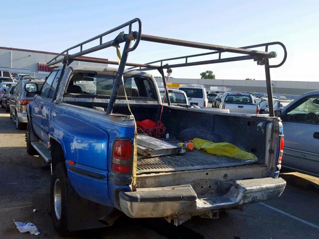 1B7MF33W5WJ108599 - 1998 DODGE RAM 3500 BLUE photo 3