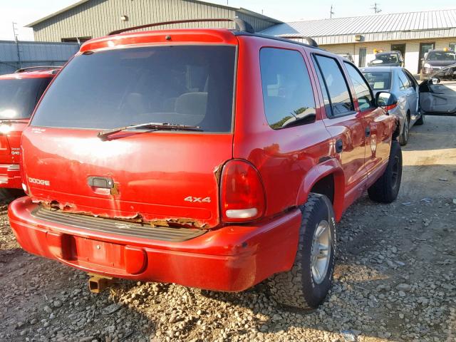 1B4HS28Y5XF690822 - 1999 DODGE DURANGO RED photo 4