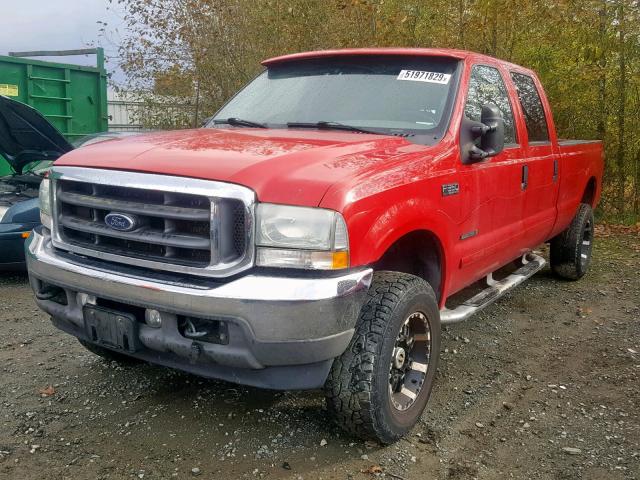 1FTSW31F73EA00838 - 2003 FORD F350 SRW S RED photo 2