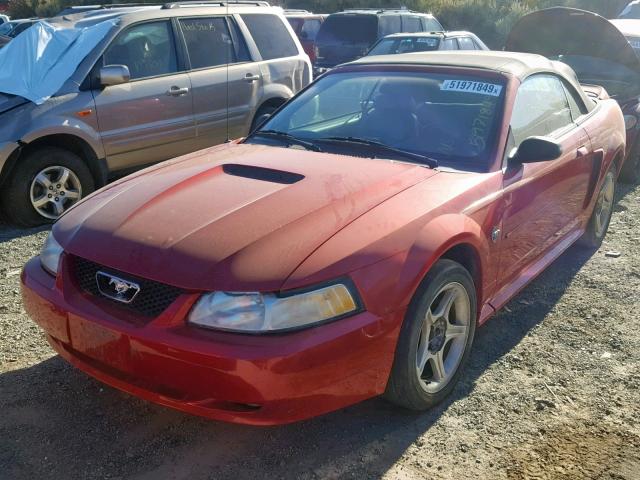 1FAFP45X7XF110124 - 1999 FORD MUSTANG GT BURGUNDY photo 2