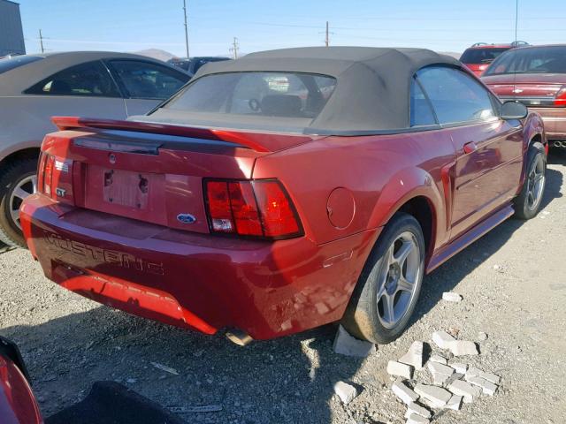 1FAFP45X7XF110124 - 1999 FORD MUSTANG GT BURGUNDY photo 4