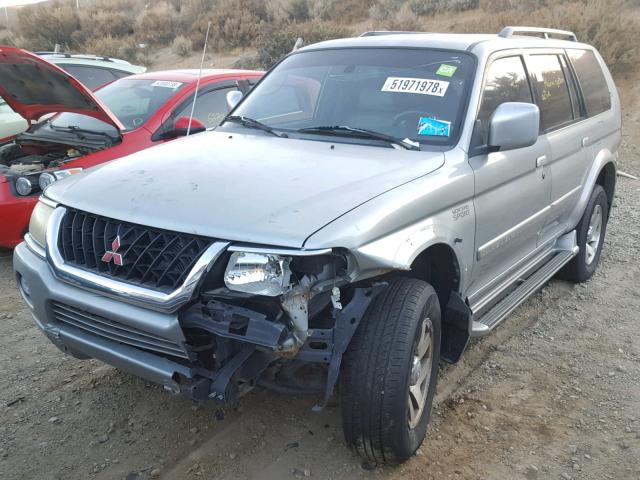 JA4MT41R81P013420 - 2001 MITSUBISHI MONTERO SP SILVER photo 2