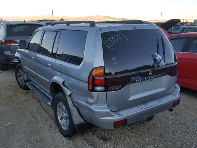 JA4MT41R81P013420 - 2001 MITSUBISHI MONTERO SP SILVER photo 3