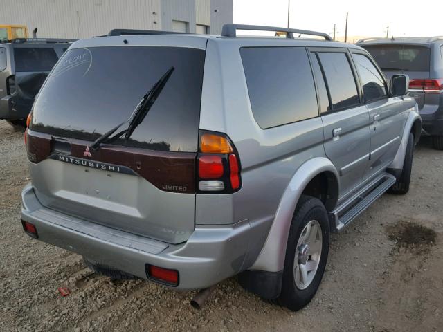 JA4MT41R81P013420 - 2001 MITSUBISHI MONTERO SP SILVER photo 4