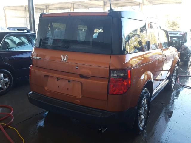 5J6YH17798L001656 - 2008 HONDA ELEMENT EX ORANGE photo 4