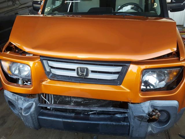 5J6YH17798L001656 - 2008 HONDA ELEMENT EX ORANGE photo 9