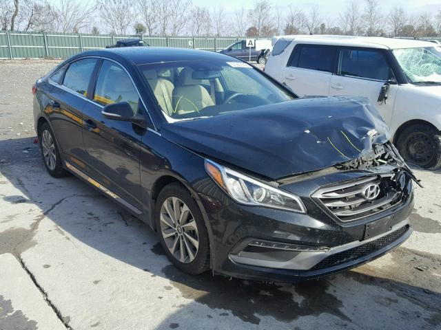 5NPE34AF7FH075913 - 2015 HYUNDAI SONATA SPO BLACK photo 1