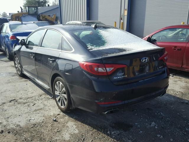 5NPE34AF7FH075913 - 2015 HYUNDAI SONATA SPO BLACK photo 3