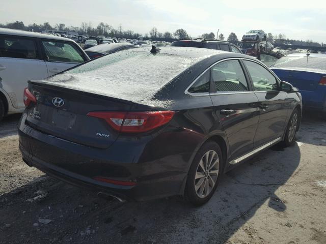 5NPE34AF7FH075913 - 2015 HYUNDAI SONATA SPO BLACK photo 4