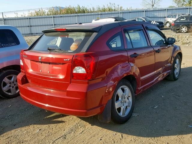 1B3HB48B68D756190 - 2008 DODGE CALIBER SX RED photo 4