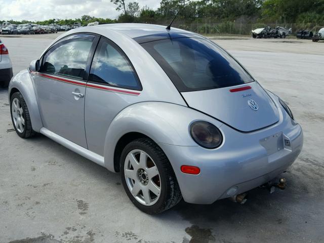 3VWDD21CX3M420759 - 2003 VOLKSWAGEN NEW BEETLE SILVER photo 3