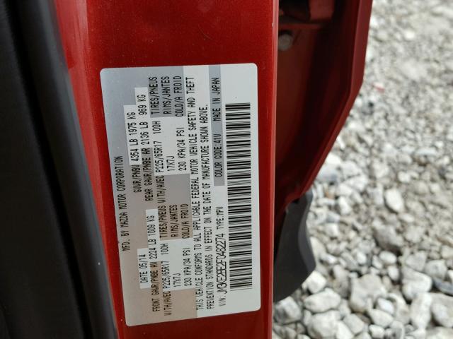 JM3KE2BE2F0482274 - 2015 MAZDA CX-5 SPORT RED photo 10