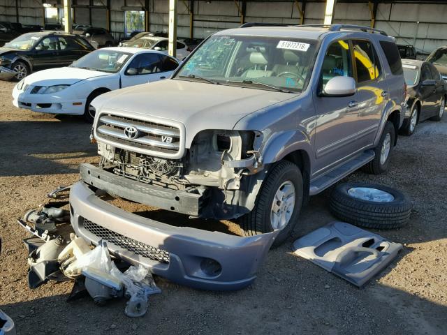 5TDZT38A41S044191 - 2001 TOYOTA SEQUOIA LI SILVER photo 2