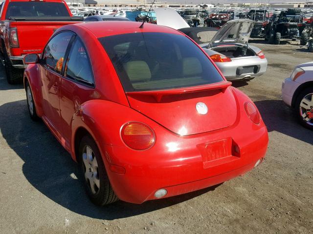 3VWCK21C13M406363 - 2003 VOLKSWAGEN NEW BEETLE წითელი ფოტო 3