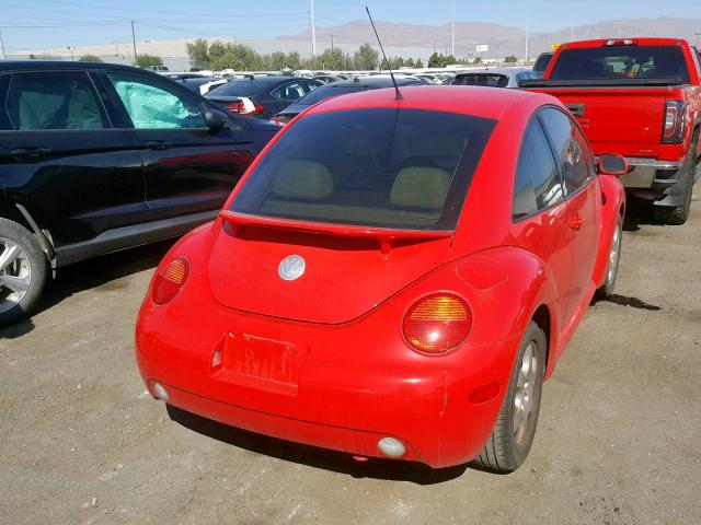 3VWCK21C13M406363 - 2003 VOLKSWAGEN NEW BEETLE წითელი ფოტო 4