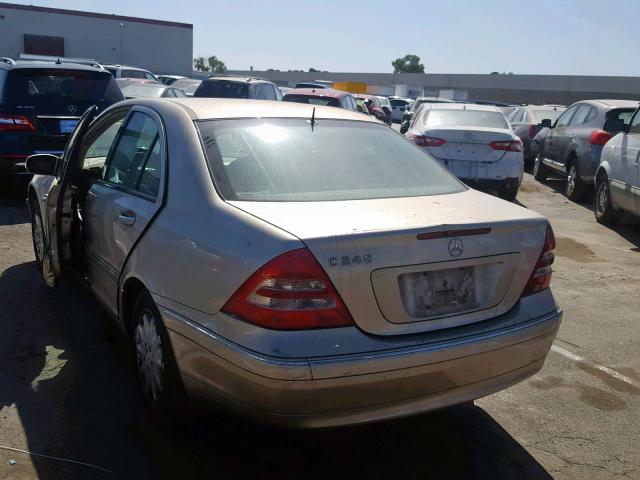 WDBRF61J52F275815 - 2002 MERCEDES-BENZ C 240 GOLD photo 3