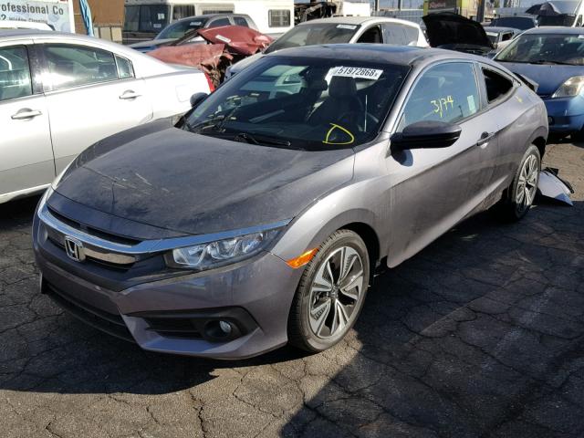 2HGFC3B70JH357061 - 2018 HONDA CIVIC EXL GRAY photo 2