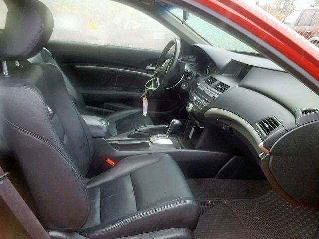 1HGCS2B88CA002794 - 2012 HONDA ACCORD EXL RED photo 5