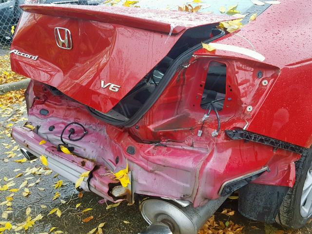 1HGCS2B88CA002794 - 2012 HONDA ACCORD EXL RED photo 9