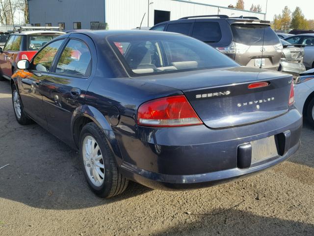 1C3AL46X63N574220 - 2003 CHRYSLER SEBRING LX BLUE photo 3