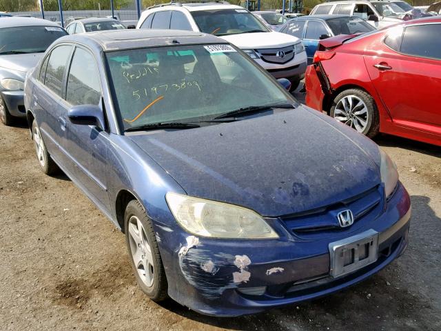 2HGES26765H513984 - 2005 HONDA CIVIC EX BLUE photo 1