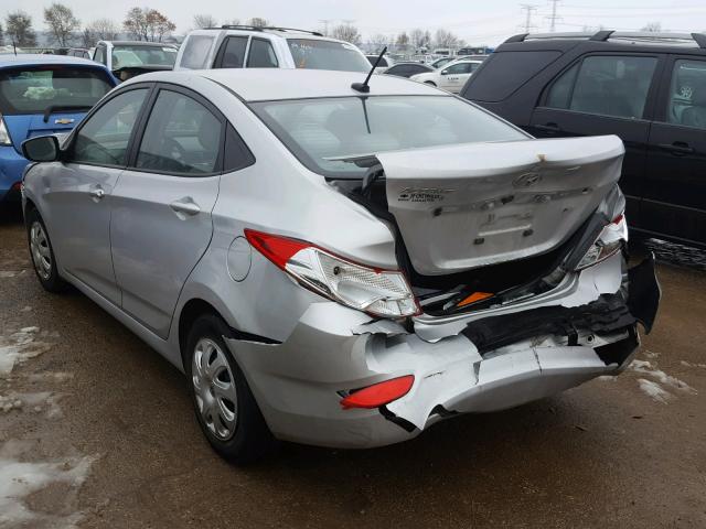 KMHCT4AEXHU200499 - 2017 HYUNDAI ACCENT SE SILVER photo 3