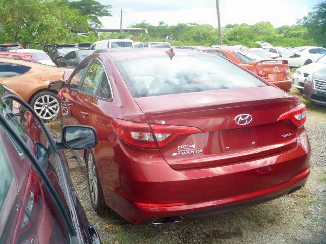 5NPE34AF9FH119345 - 2015 HYUNDAI SONATA SPO RED photo 3