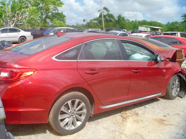 5NPE34AF9FH119345 - 2015 HYUNDAI SONATA SPO RED photo 4