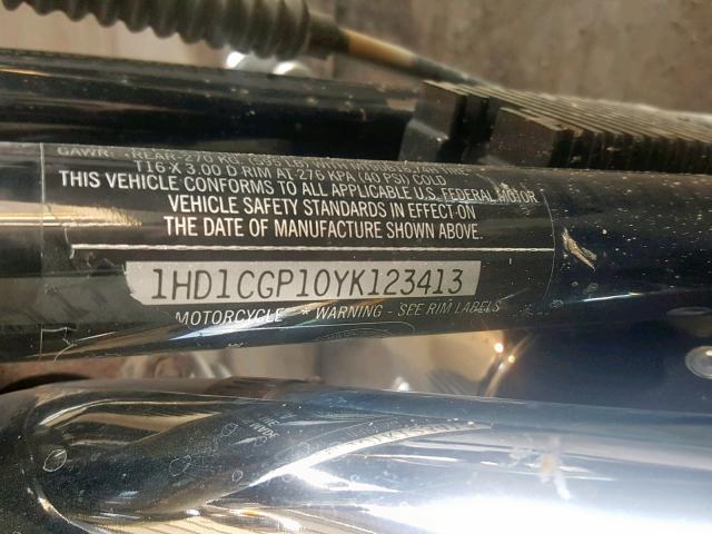 1HD1CGP10YK123413 - 2000 HARLEY-DAVIDSON XL1200 C BLACK photo 10