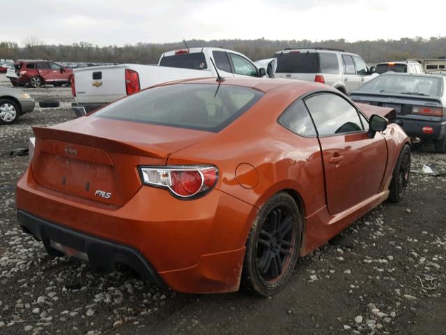 JF1ZNAA14D2700772 - 2013 TOYOTA SCION FR-S ORANGE photo 4