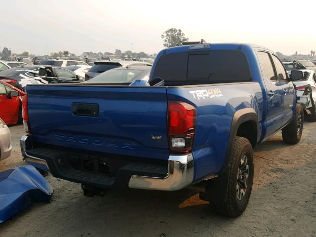 3TMDZ5BN0JM036346 - 2018 TOYOTA TACOMA DOU BLUE photo 4