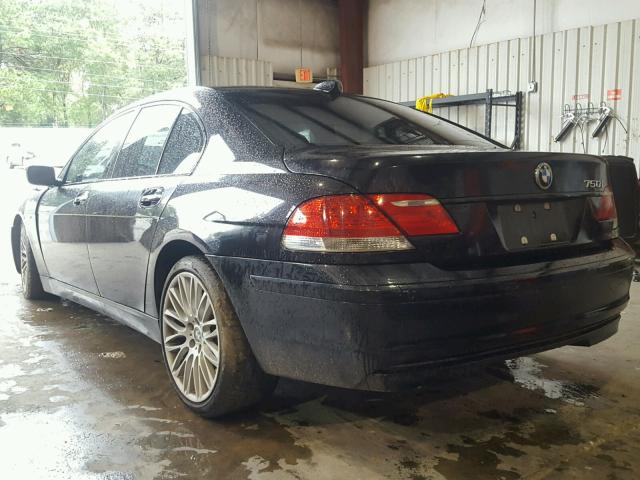 WBAHL83558DT12123 - 2008 BMW 750I BLACK photo 3