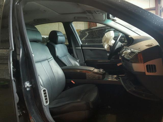 WBAHL83558DT12123 - 2008 BMW 750I BLACK photo 5