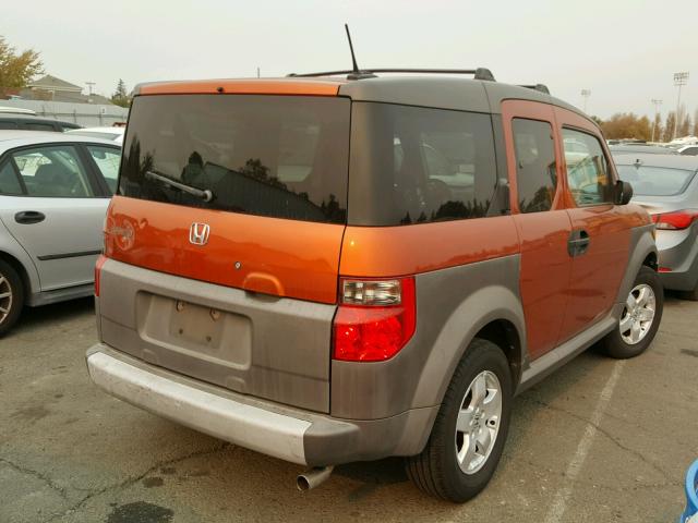 5J6YH186X5L006849 - 2005 HONDA ELEMENT EX ORANGE photo 4