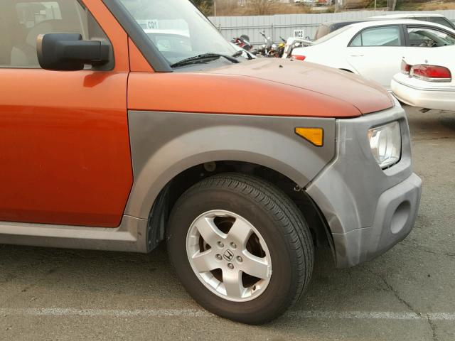 5J6YH186X5L006849 - 2005 HONDA ELEMENT EX ORANGE photo 9