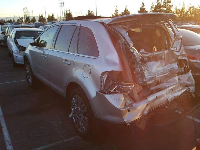 2FMDK3KC8ABB41057 - 2010 FORD EDGE LIMIT SILVER photo 3