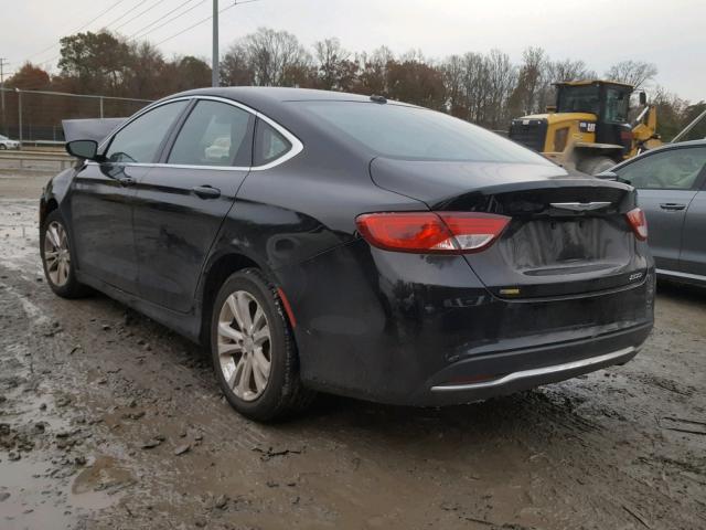 1C3CCCAB9FN696170 - 2015 CHRYSLER 200 LIMITE BLACK photo 3