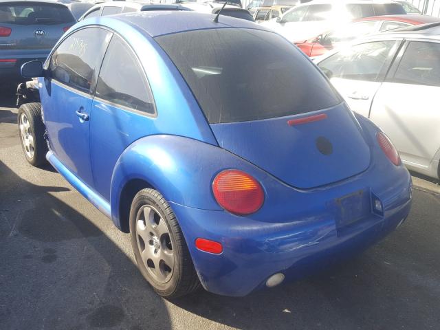 3VWCK21C03M415779 - 2003 VOLKSWAGEN NEW BEETLE BLUE photo 3