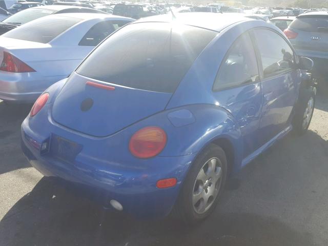 3VWCK21C03M415779 - 2003 VOLKSWAGEN NEW BEETLE BLUE photo 4