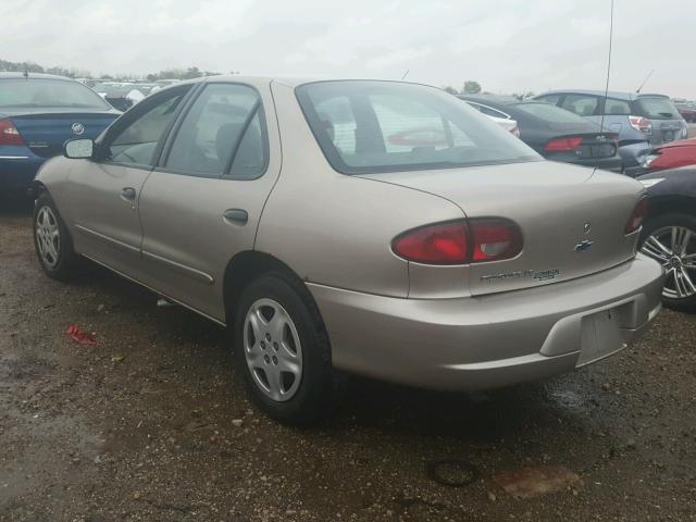 1G1JF524627210752 - 2002 CHEVROLET CAVALIER L TAN photo 3