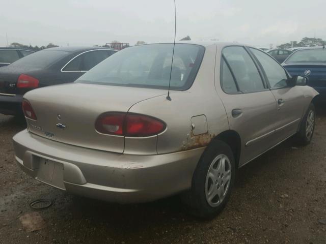 1G1JF524627210752 - 2002 CHEVROLET CAVALIER L TAN photo 4