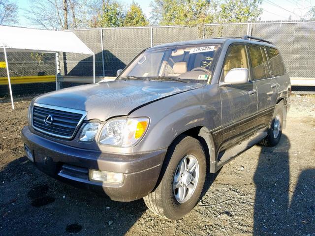 JT6HT00W9X0056597 - 1999 LEXUS LX 470 BROWN photo 2