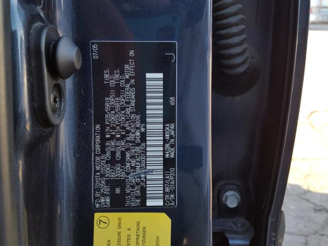 JTJHW31UX60017706 - 2006 LEXUS RX 400 BLUE photo 10