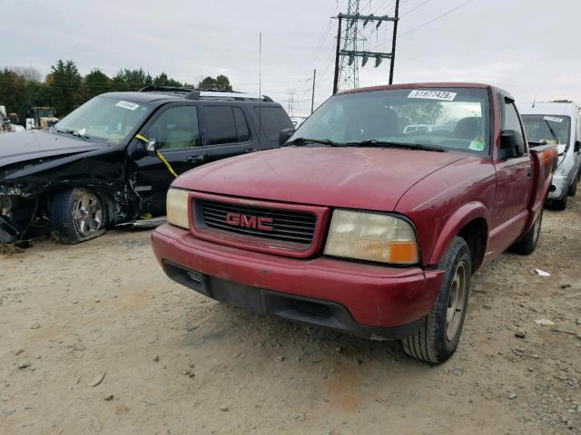 1GTCS1446Y8118898 - 2000 GMC SONOMA RED photo 2