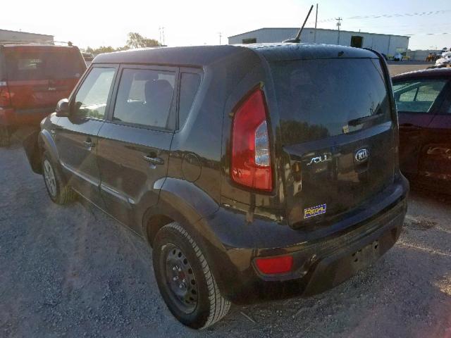 KNDJT2A5XD7752402 - 2013 KIA SOUL BLACK photo 3